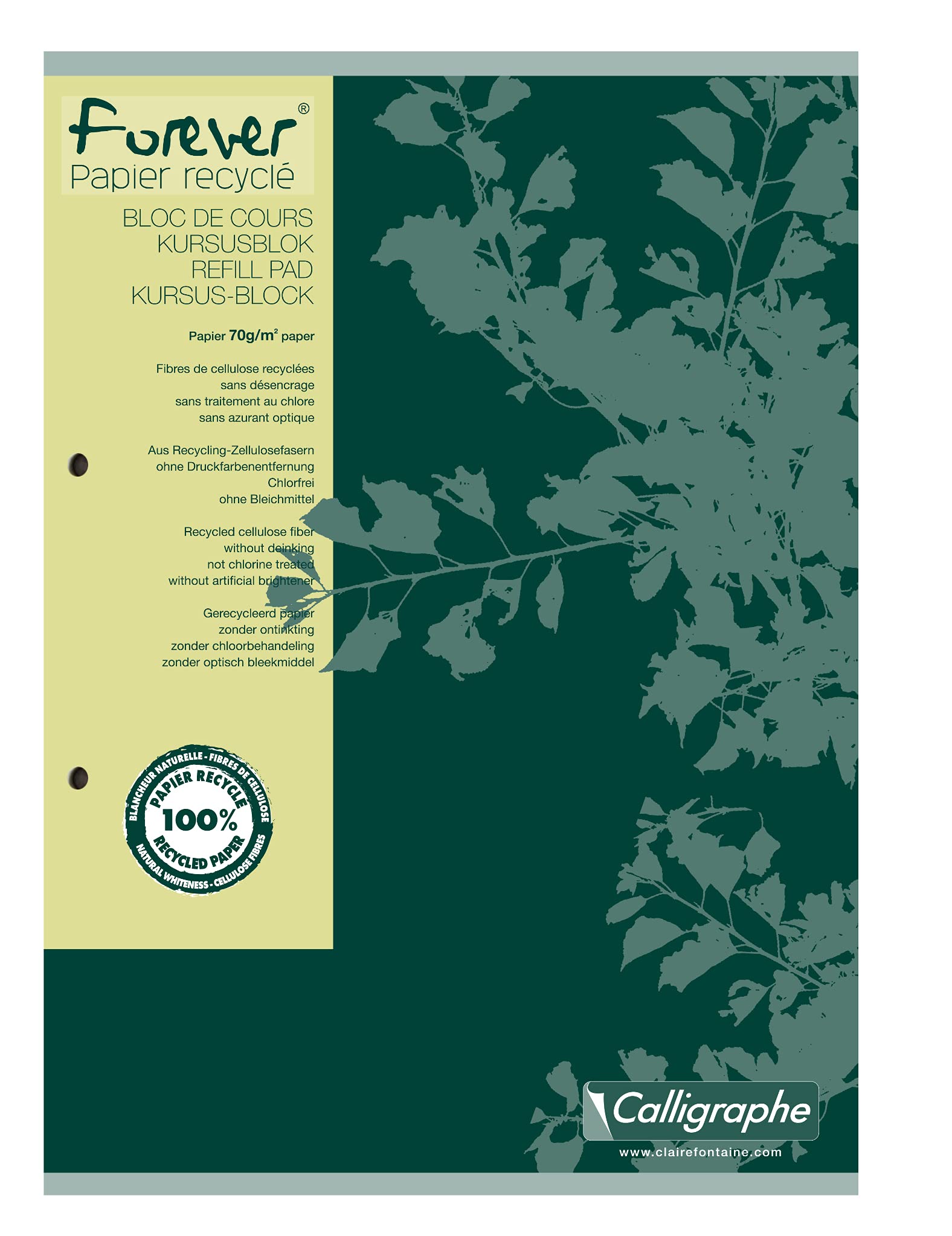 clairefontaine-calligraphe-17818c-bloc-a4-200-pages-lign image 1