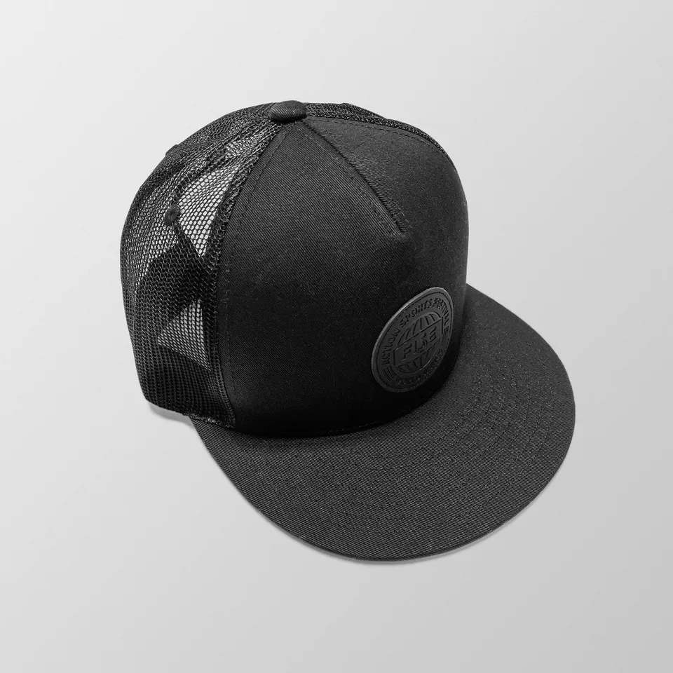 fise-trucker-casquette-noire-visi-re-plate-r-glable image 1