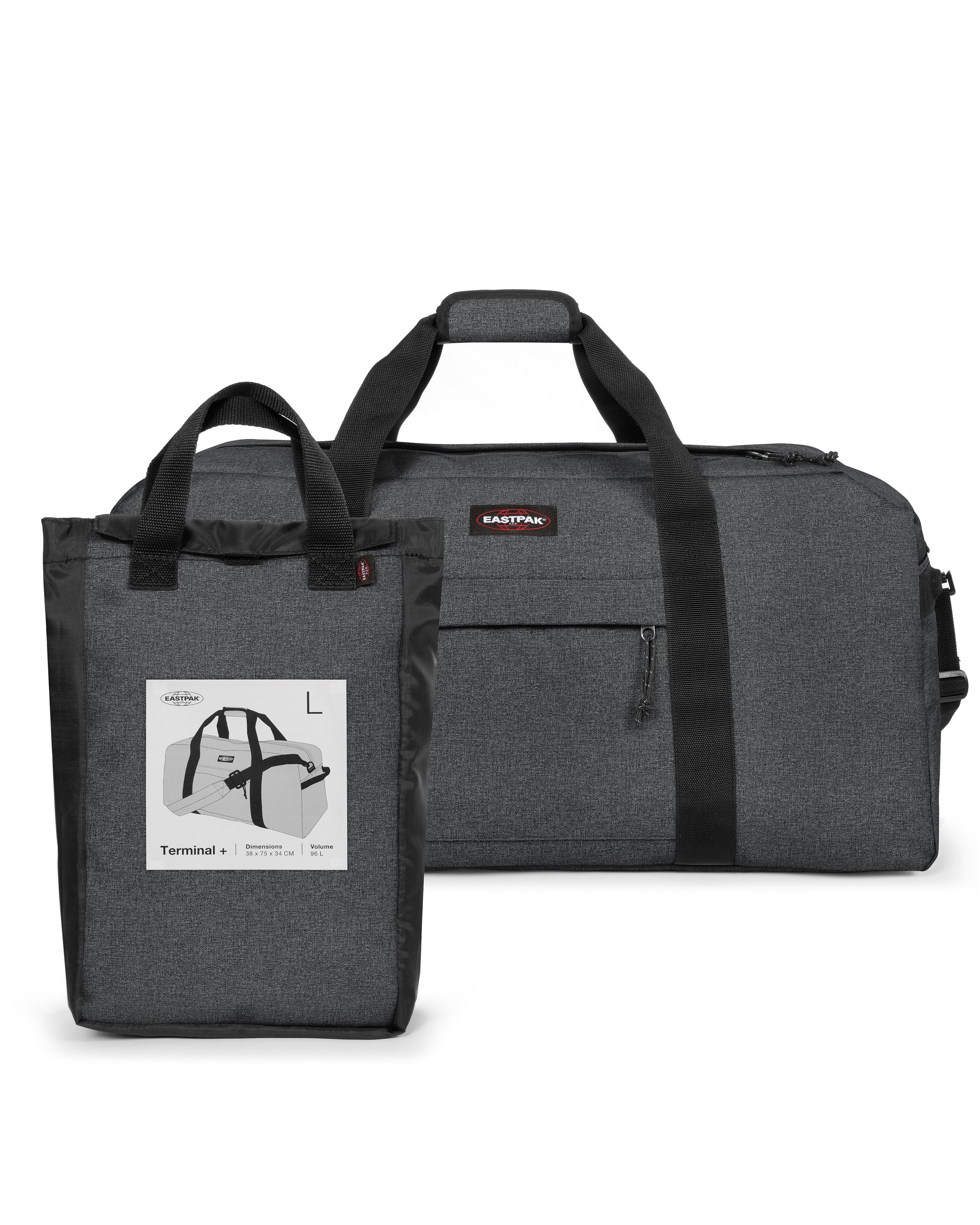 eastpak-terminal-valise-souple-grand-black-denim-nylon image 5