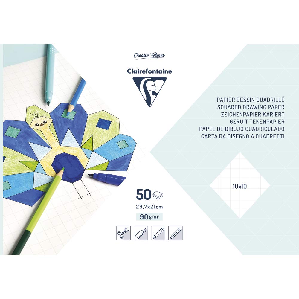 clairefontaine-1951-back-to-basics-bloc-quadrill-a4-50-feuilles image 1
