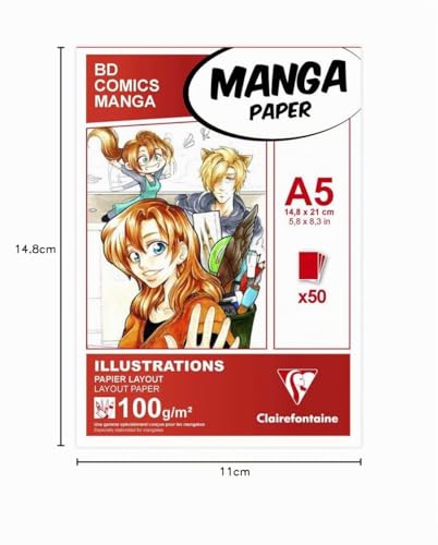 clairefontaine-94041c-bloc-manga-illustration-a5-50-feuilles-100g image 6
