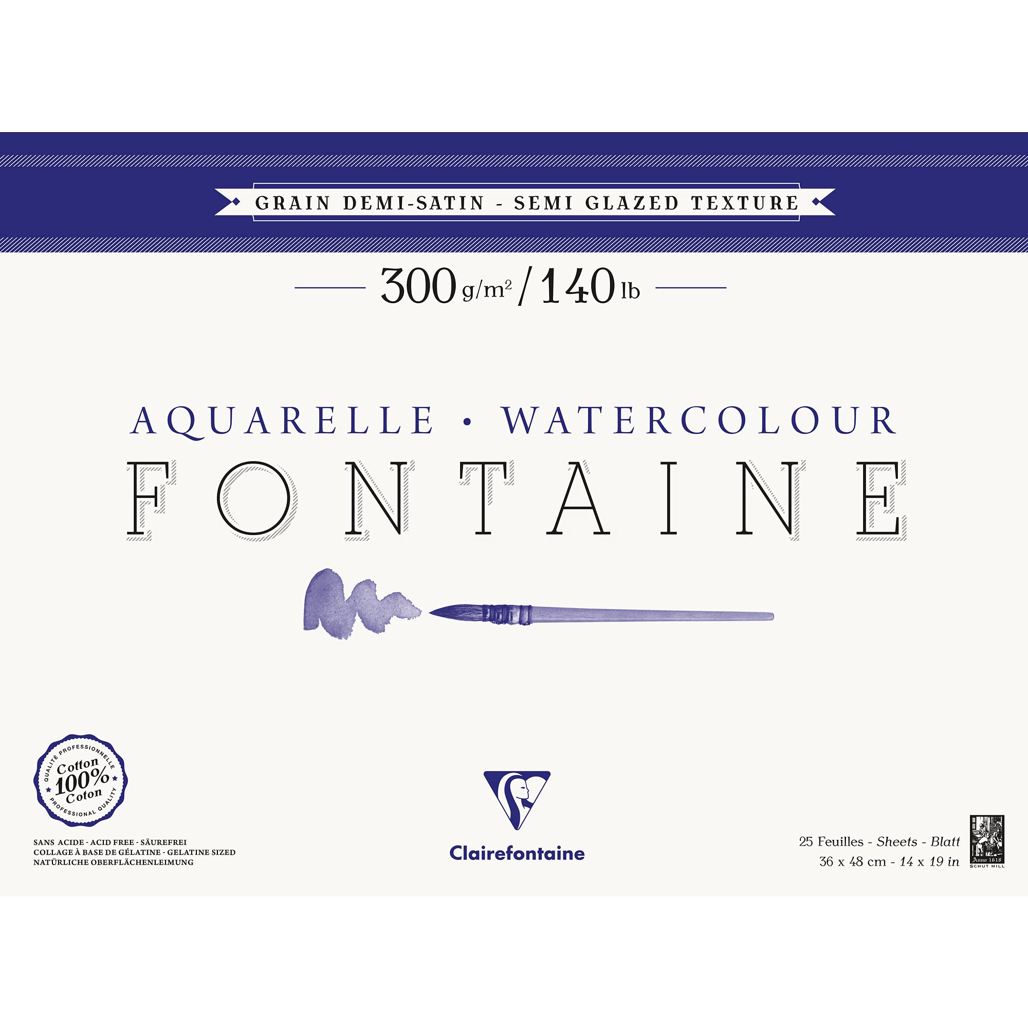 clairefontaine-fontaine-bloc-aquarelle-36x48-cm-300g-grain-demi-satin image 1