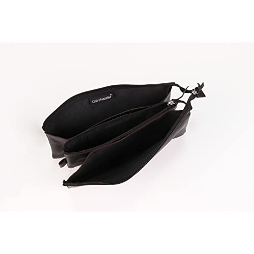 clairefontaine-age-bag-8440c-trousse-cuir-noir-3-compartiments image 7