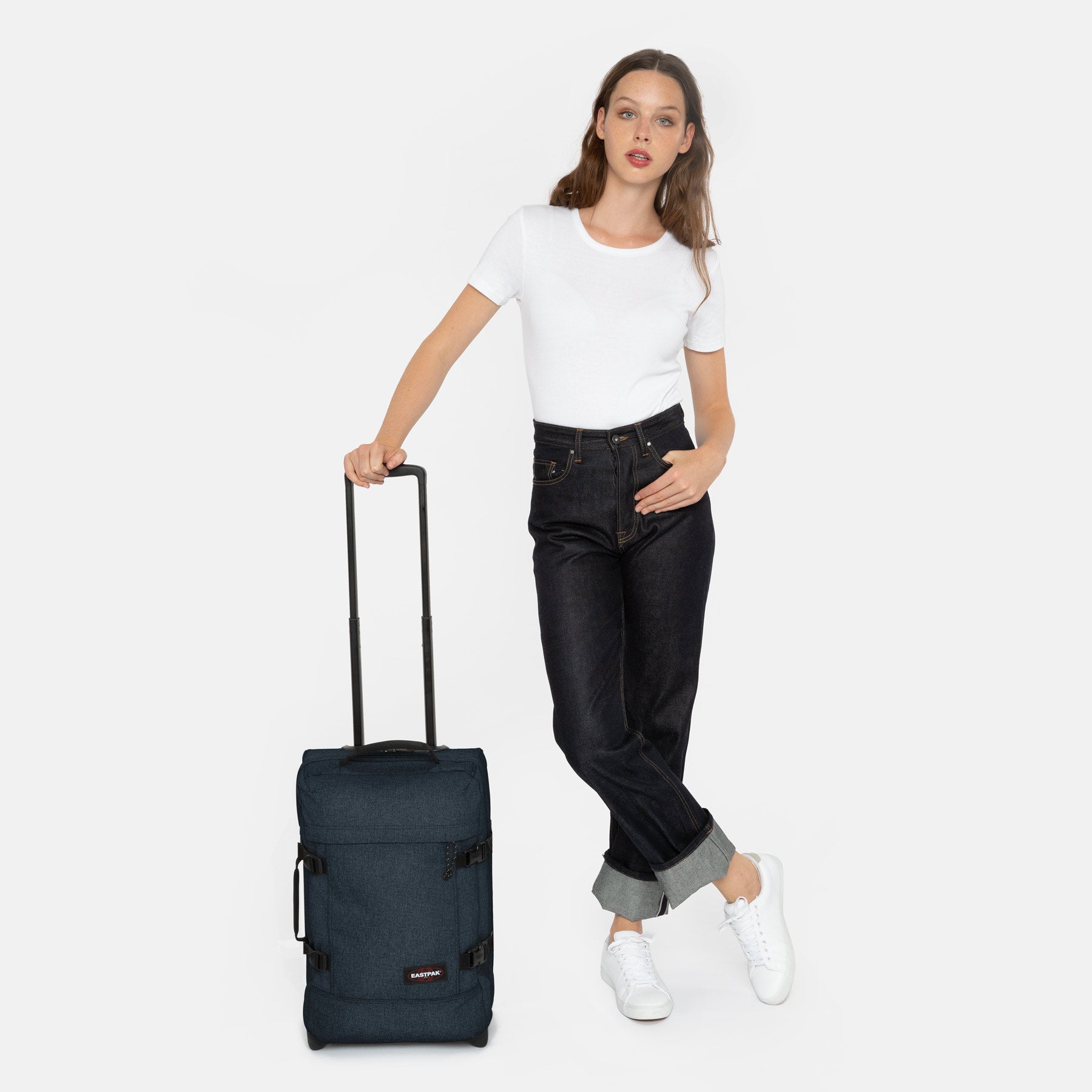eastpak-tranverz-s-valise-cabine-triple-denim-souple image 2