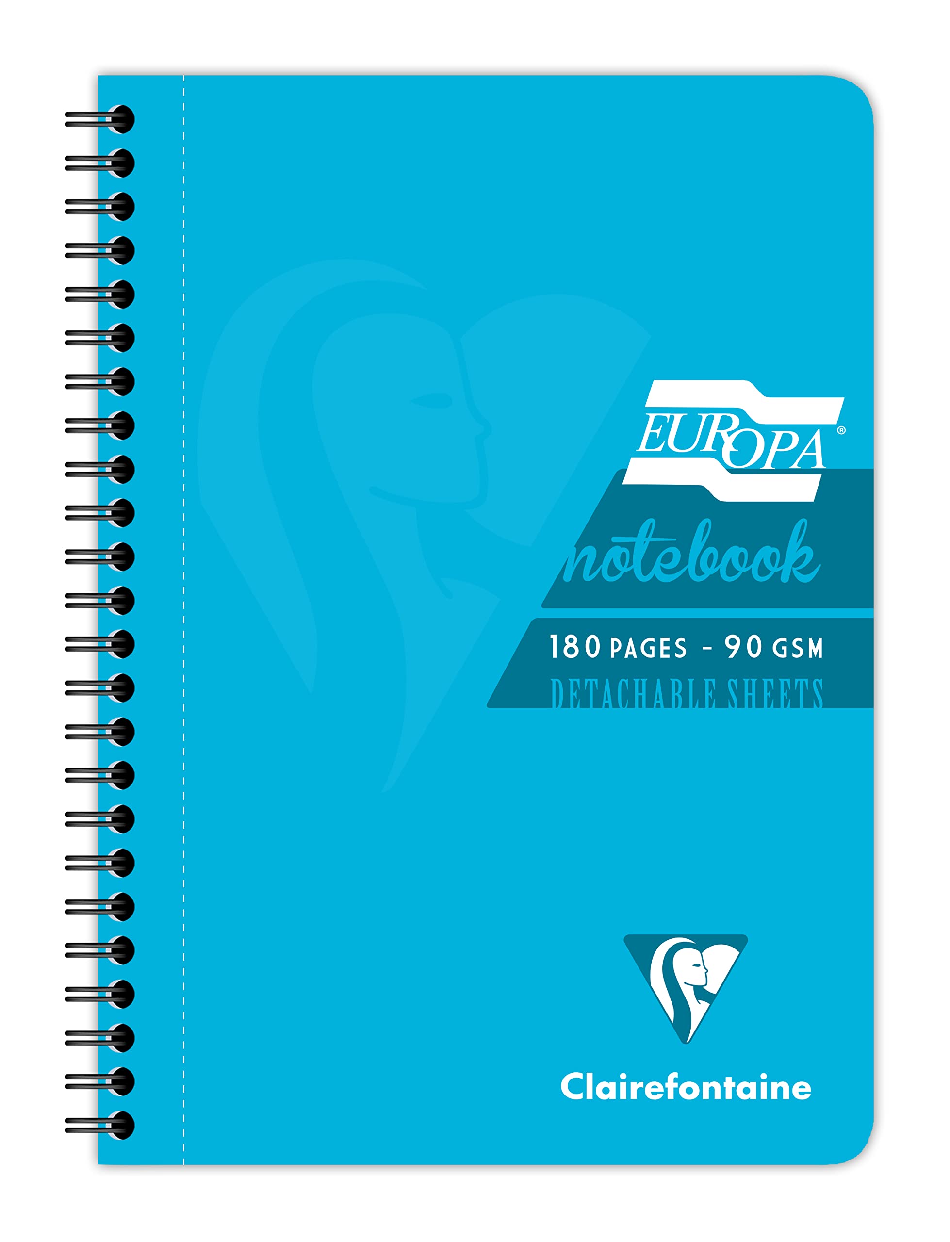 clairefontaine-europa-carnet-spirale-a5-180p-lign-turquoise image 1