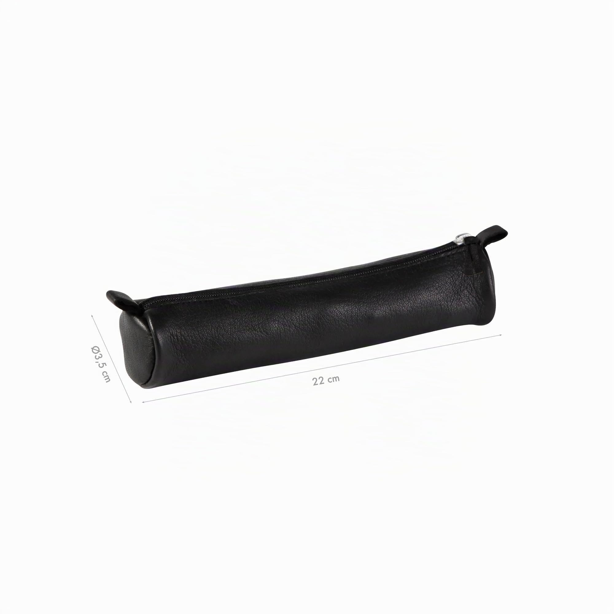 clairefontaine-age-bag-8324c-trousse-ronde-cuir-noir-18-cm image 4
