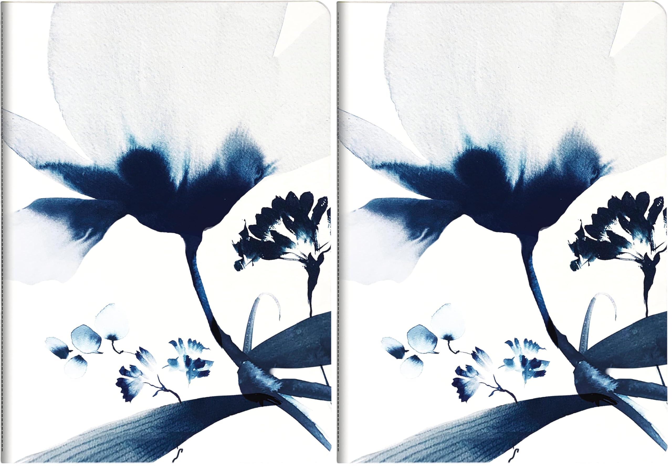 clairefontaine-inkebana-115926c-carnet-cousu-a5-floral-bleu image 6