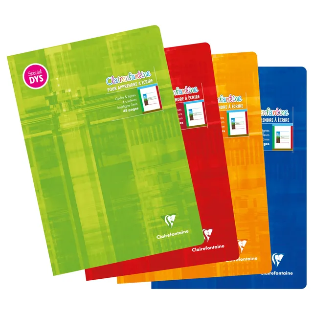 clairefontaine-1951-36138c-cahier-a4-48p-lignage-4-couleurs-dys-3mm image 1