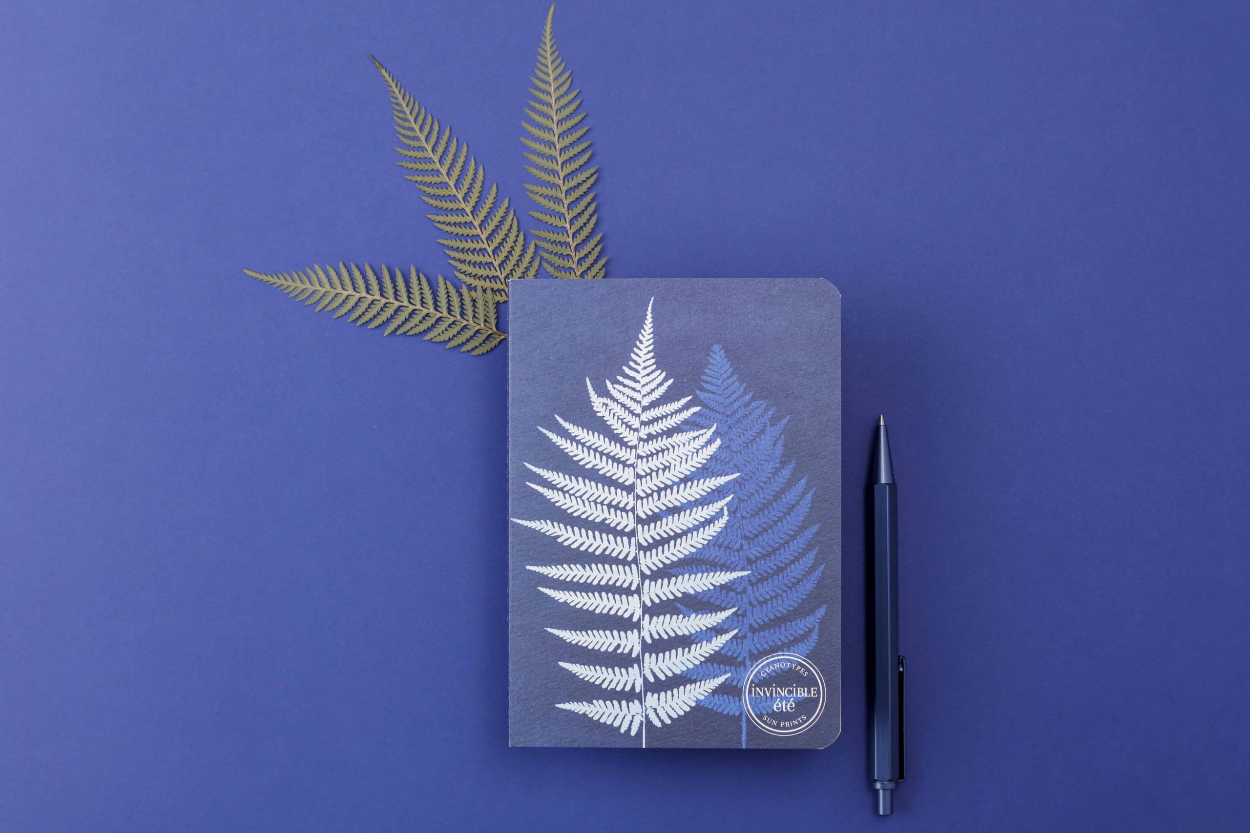 clairefontaine-cyanotype-carnet-cousu-a6-lign-floral-64-pages image 5