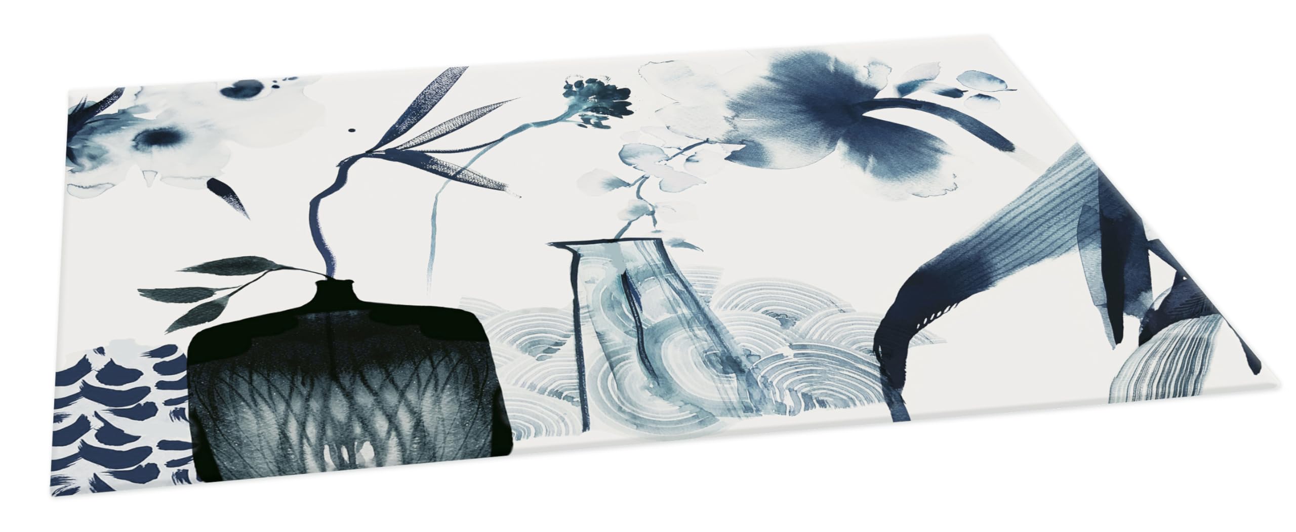 clairefontaine-inkebana-115939c-sous-main-bureau-floral-bleu-60x40 image 2
