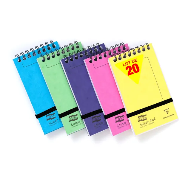 clairefontaine-europa-3151z-lot-20-blocs-spirale-8-5x20-cm-32-pages image 1