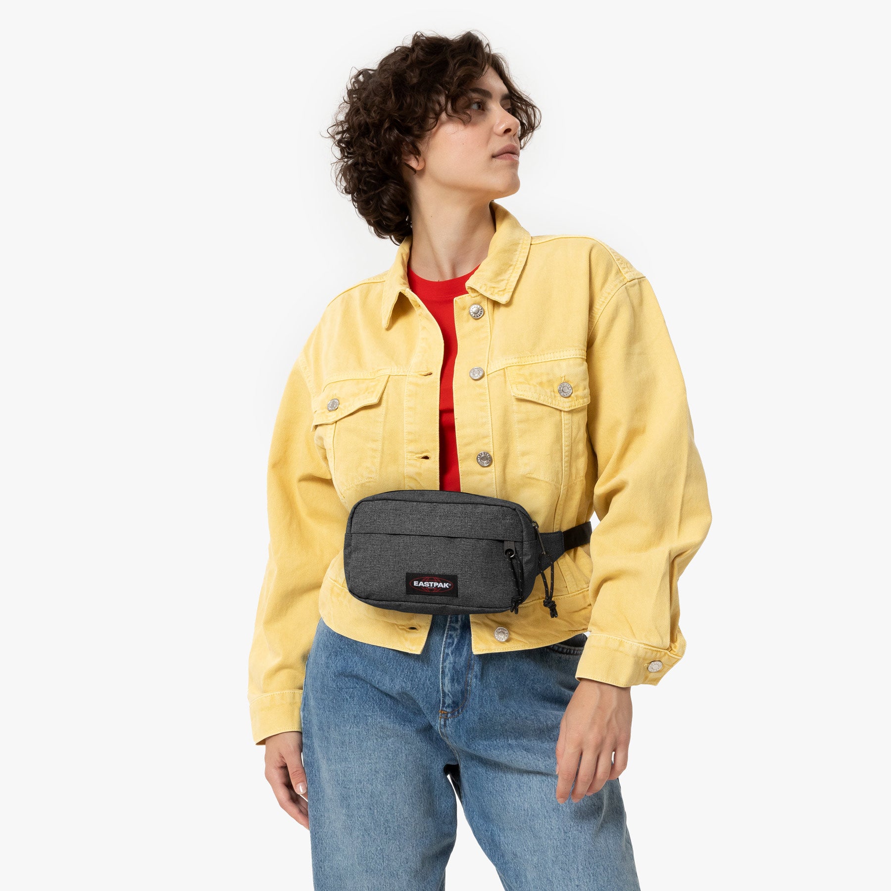 eastpak-bouncer-sac-banane-petit-black-denim-zipp image 2