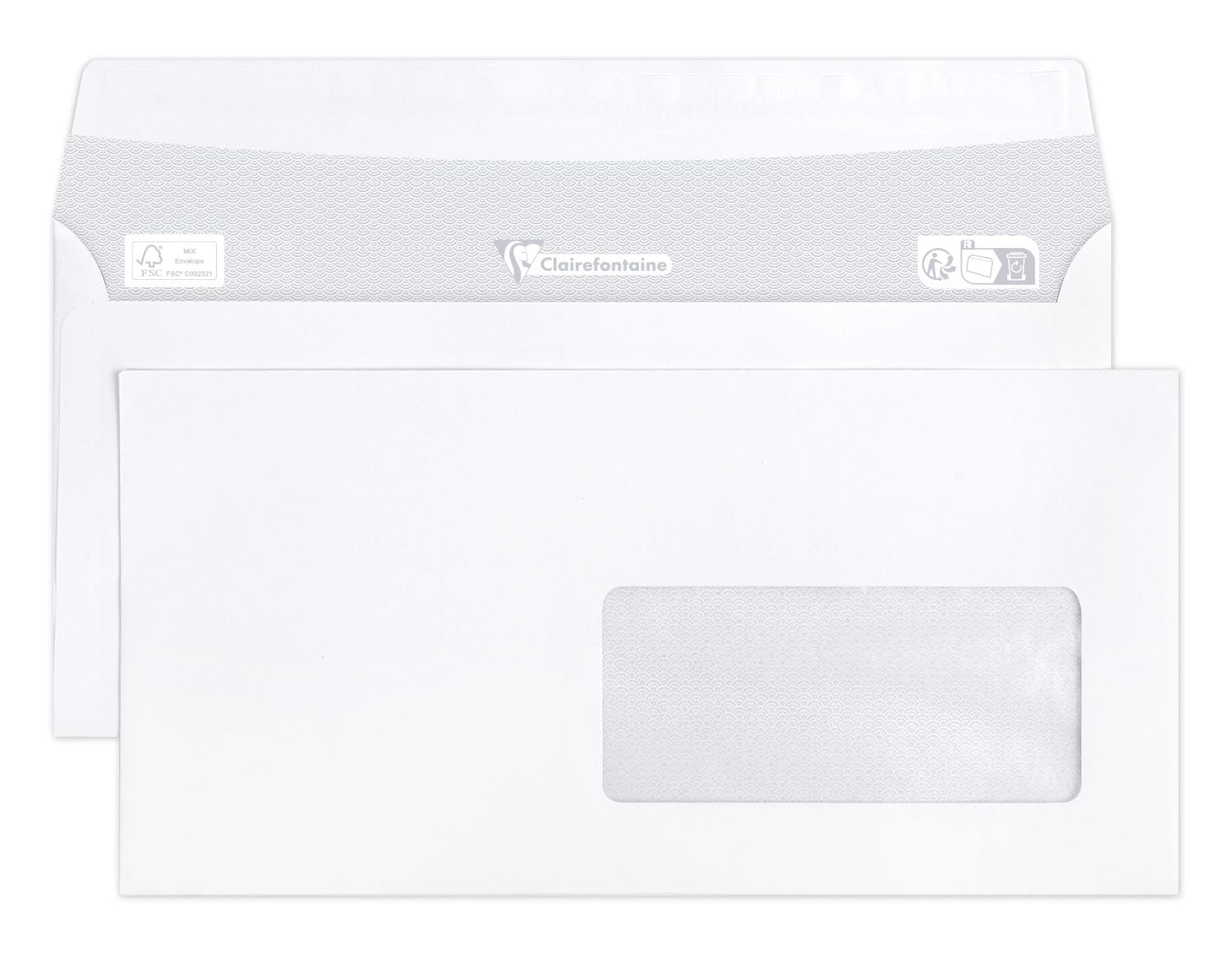 clairefontaine-triomphe-enveloppe-dl-blanche-80g-x500 image 1