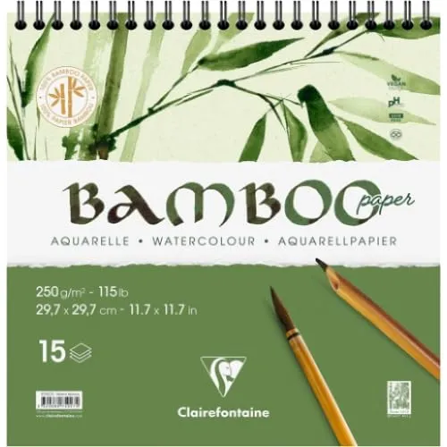 clairefontaine-painton-bloc-papier-aquarelle-bamboo-250g-29-7x29-7-lot-2 image 1