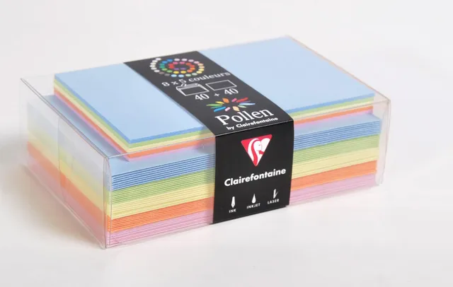 clairefontaine-pollen-20801c-coffret-cartes-enveloppes-printemps-40-40 image 1