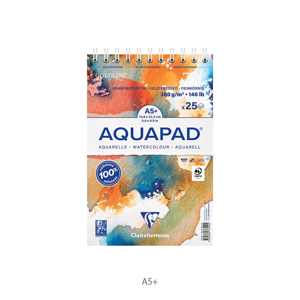 clairefontaine-aquapad-bloc-aquarelle-a5-25-feuilles-300-g image 2