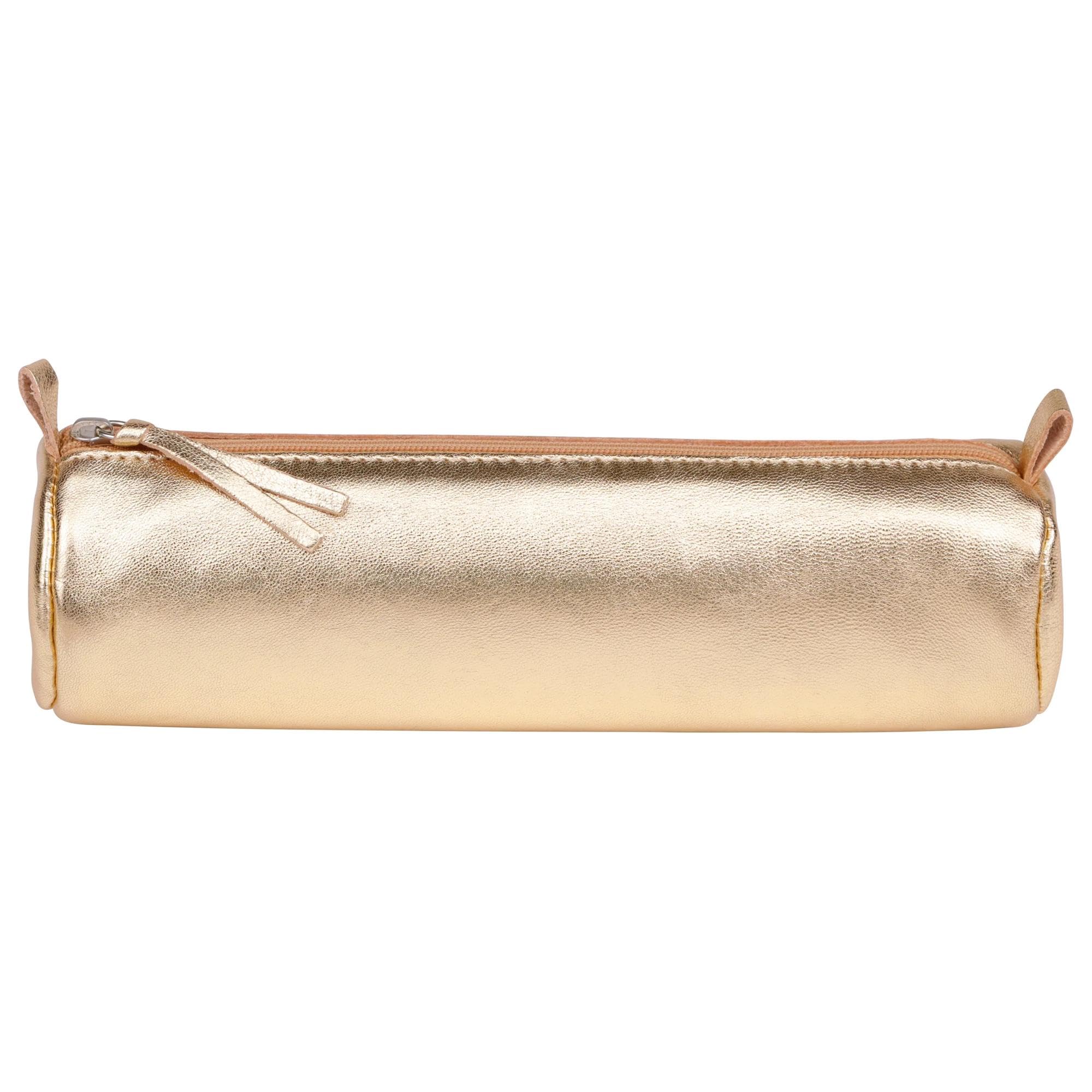clairefontaine-age-bag-8692c-trousse-ronde-cuir-or-22-cm image 4