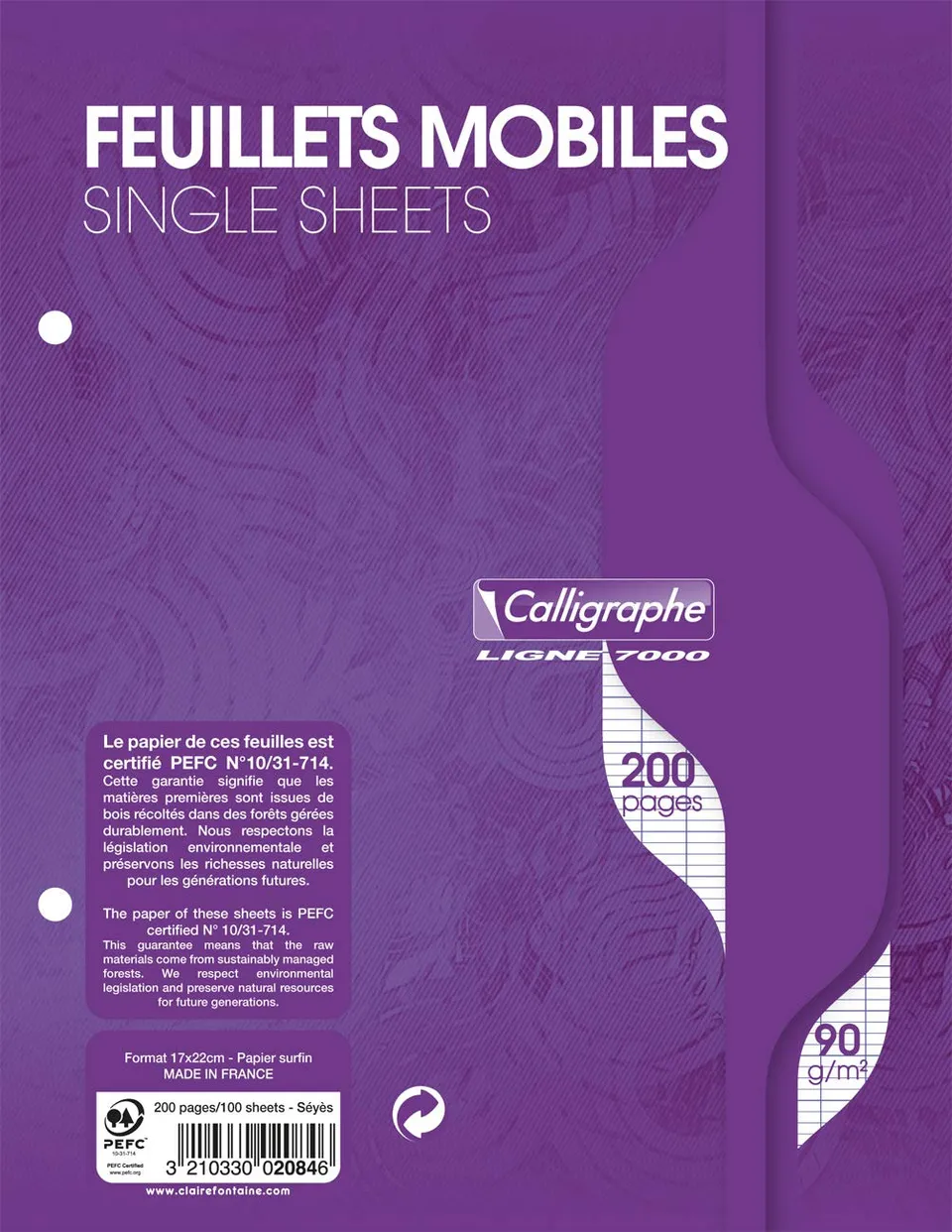 calligraphe-2084c-feuillets-mobiles-17x22cm-200p-grands-carreaux image 1