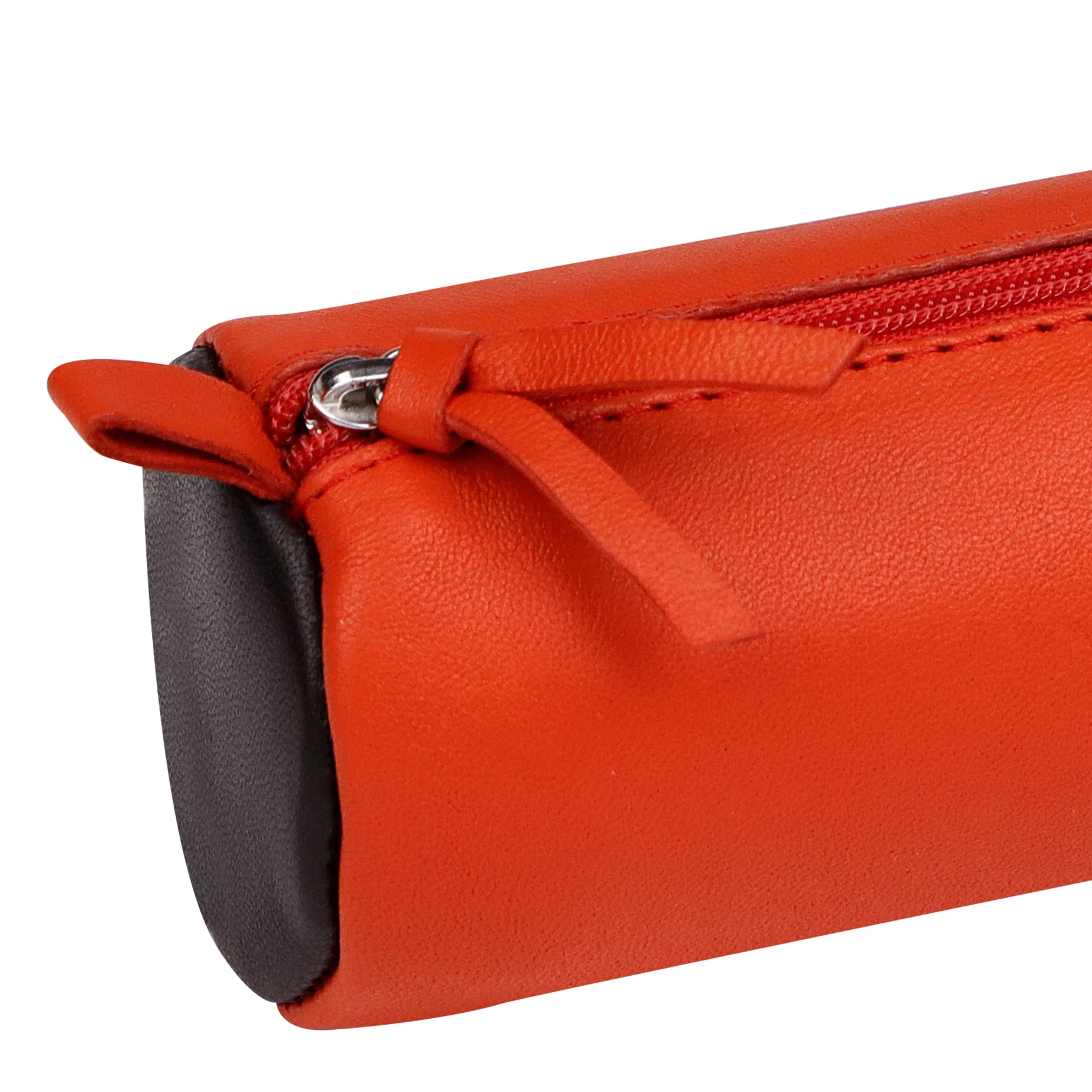 clairefontaine-age-bag-8298c-trousse-cuir-orange-marron-5-5x22cm image 4