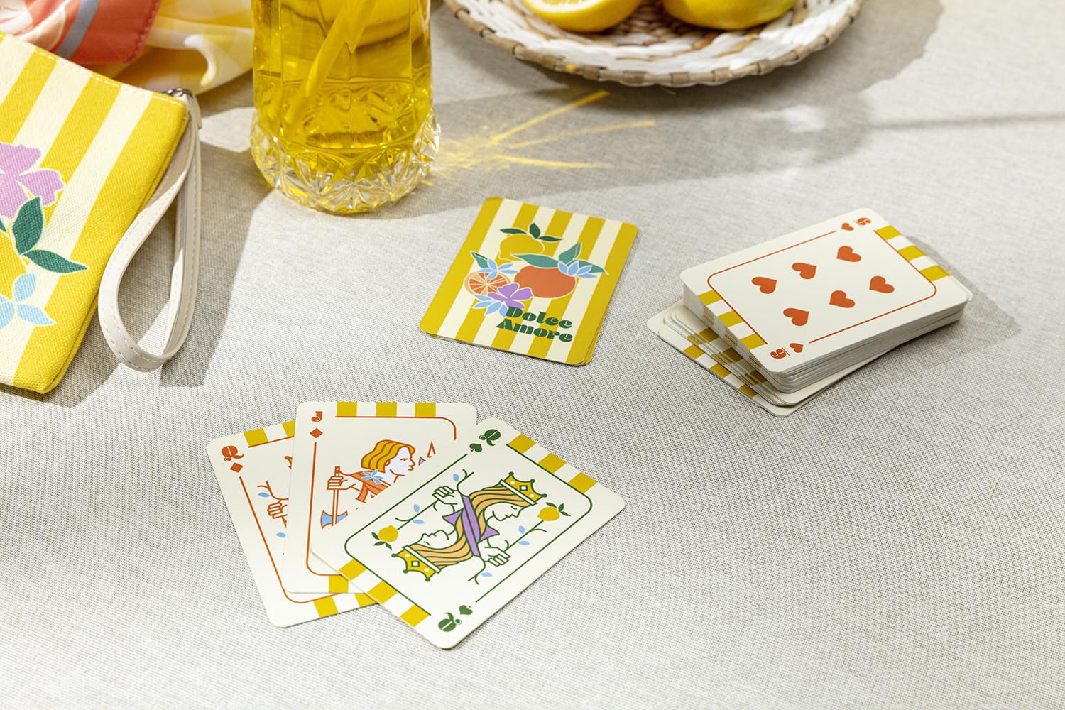 clairefontaine-dolce-amore-116286c-jeu-54-cartes-rayures-jaunes image 6