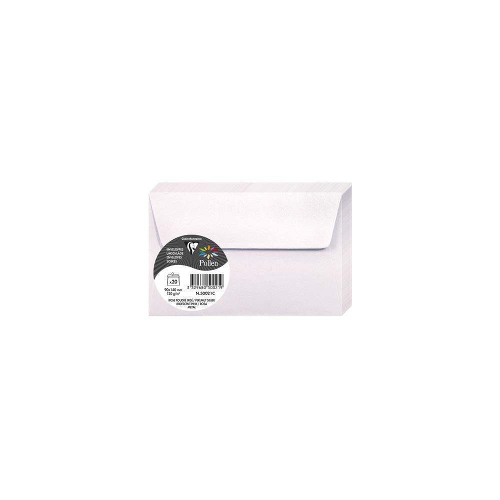 clairefontaine-pollen-enveloppe-rose-poudr-iris-9x14-20-pcs image 1