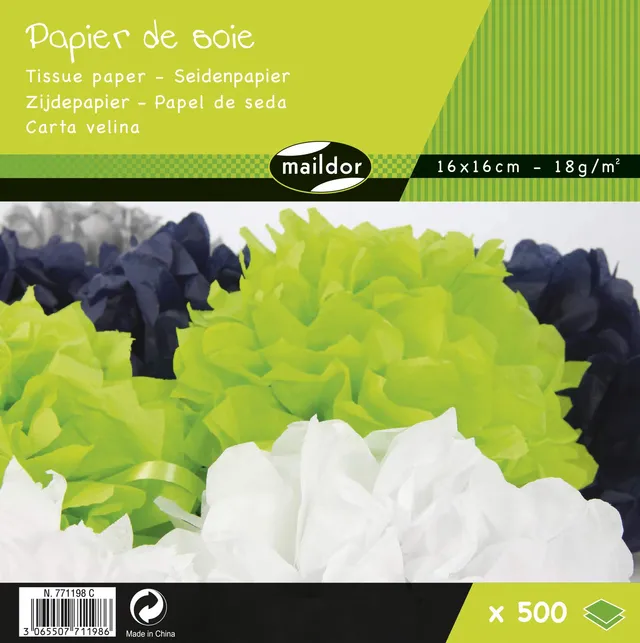 clairefontaine-tulip-papier-de-soie-16x16-500-feuilles image 1