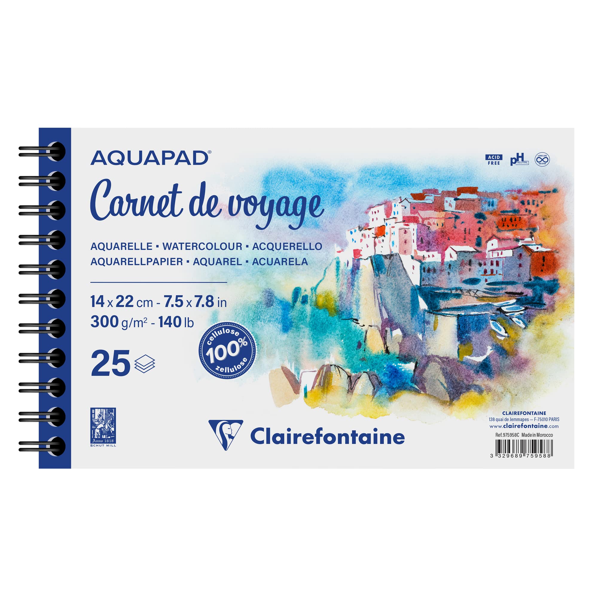 clairefontaine-painton-aquapad-carnet-aquarelle-17x27-cm-300g-grain-fin image 6