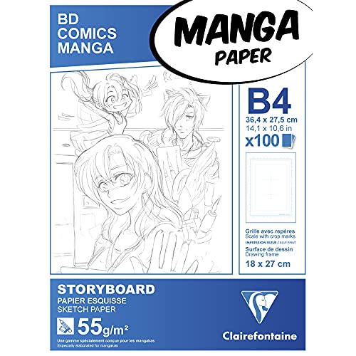 clairefontaine-94037c-bloc-manga-storyboard-a4-100-feuilles-55g image 8
