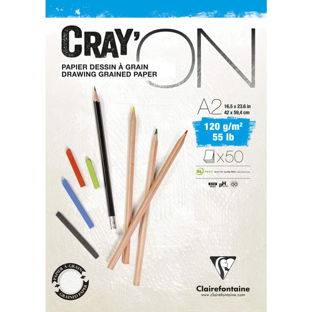 clairefontaine-cray-on-bloc-dessin-a4-50-feuilles-120-g-grain-fin image 4