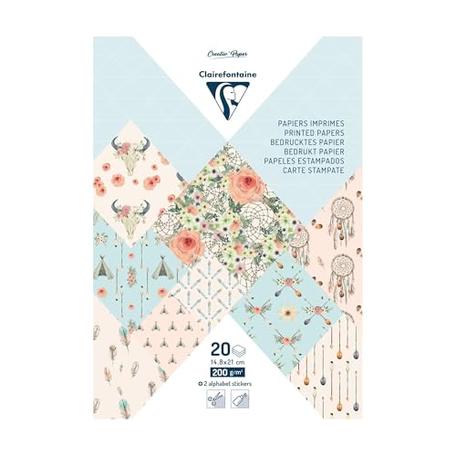 clairefontaine-tulip-95274c-bloc-papier-scrapbooking-a5-boh-me-chic image 3