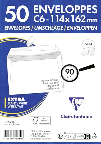 clairefontaine-triomphe-9976c-enveloppe-c6-x50-blanche-sans-fen-tre image 8