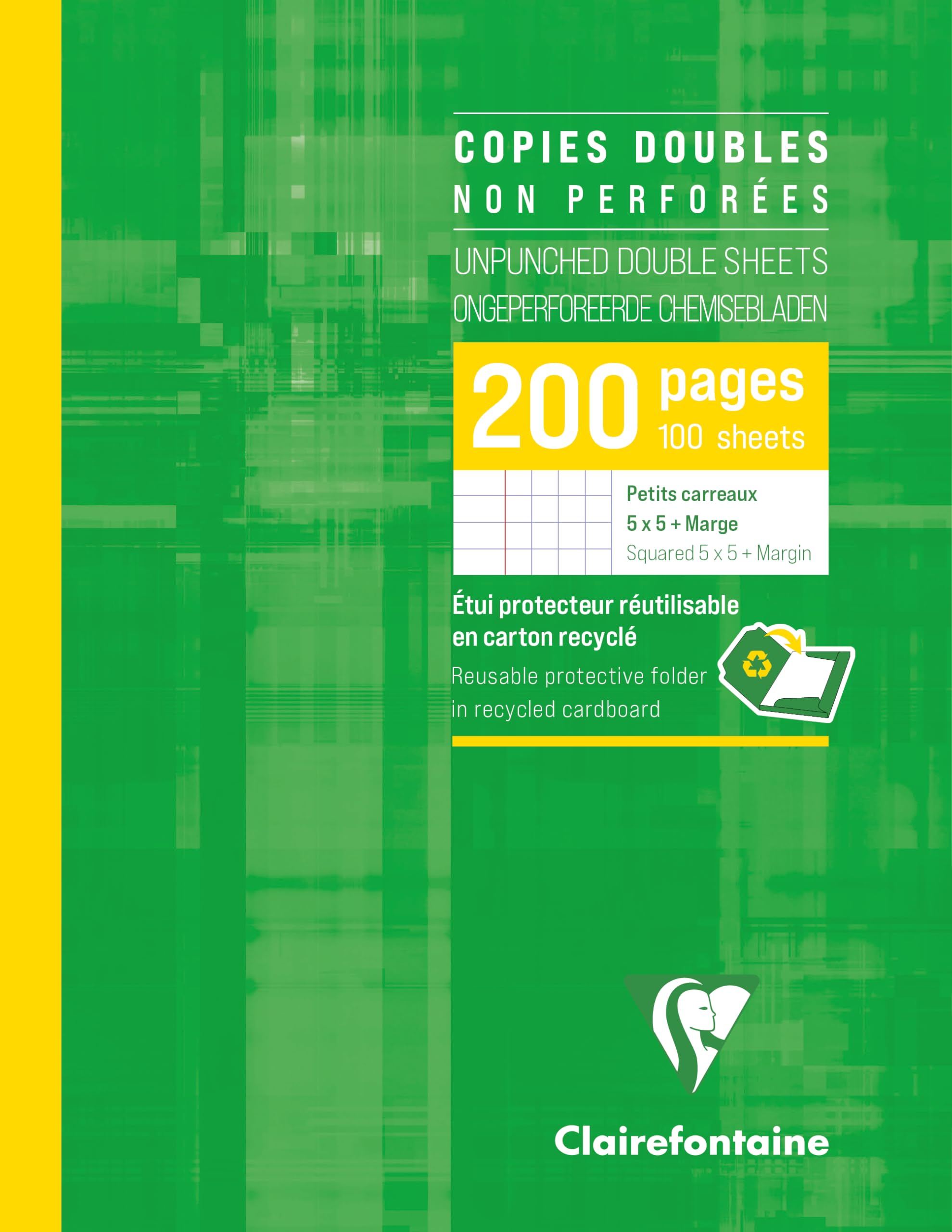 clairefontaine-copies-doubles-16-5x21-200-pages-petits-carreaux image 1