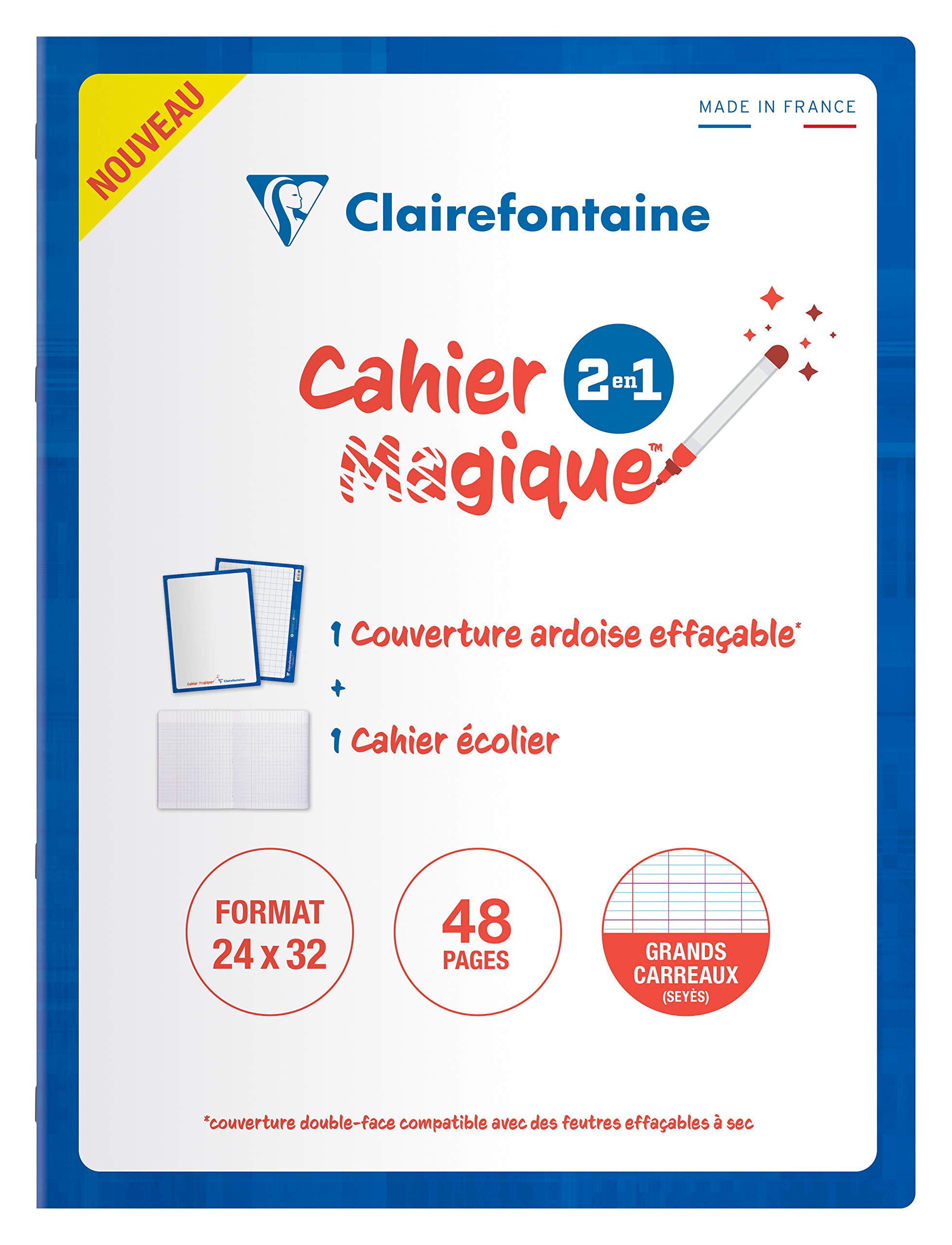 clairefontaine-cahier-magique-ardoise-24x32-cm-48p-sey-s image 1