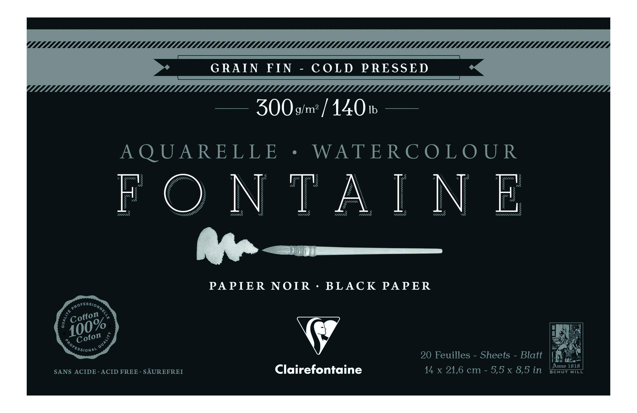 clairefontaine-painton-975302c-bloc-aquarelle-noir-18x26-cm-300g image 6