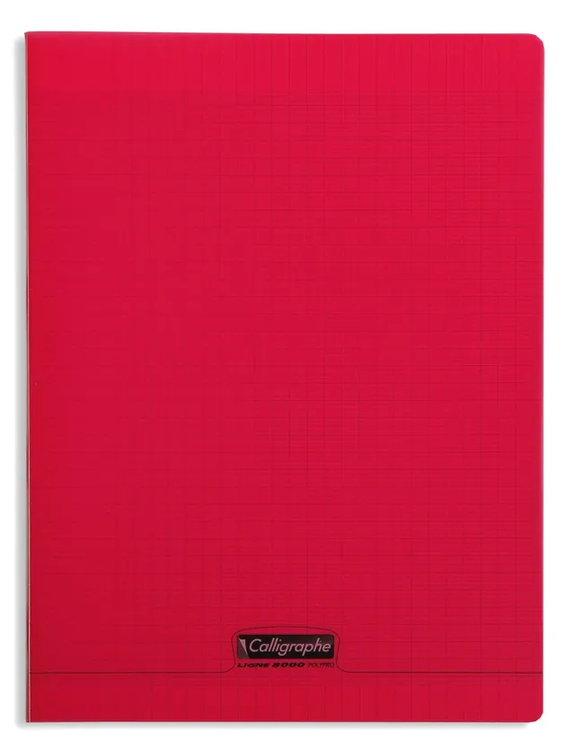 calligraphe-cahier-agraf-rouge-24x32-96p-grands-carreaux image 1