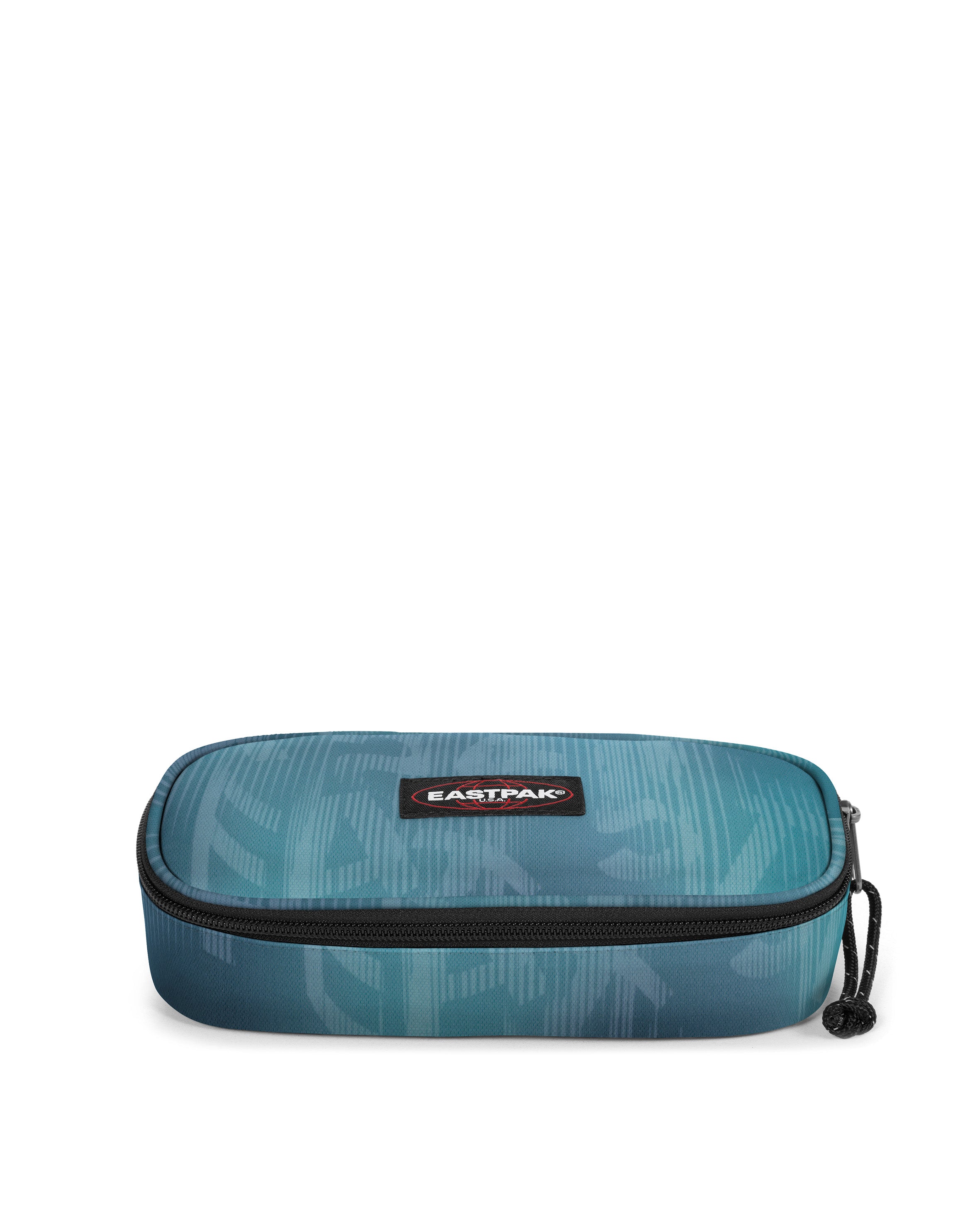 eastpak-oval-single-trousse-moyen-letter-dye-blue-deperlante image 1