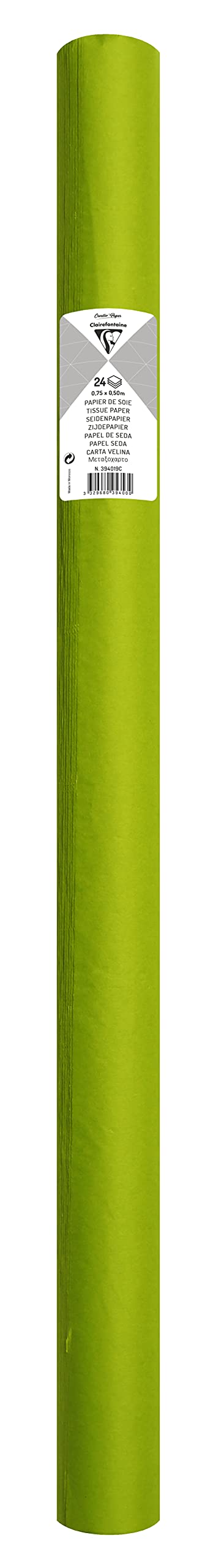 clairefontaine-tulip-papier-de-soie-vert-pomme-24-feuilles-50x75 image 2