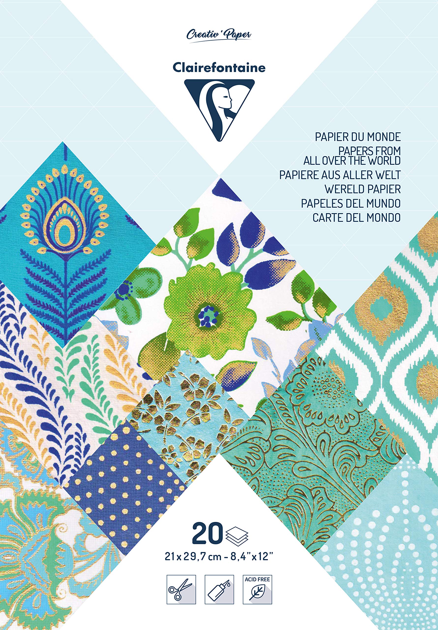 clairefontaine-bloc-papiers-artisanaux-rouges-a4-20-feuilles image 5