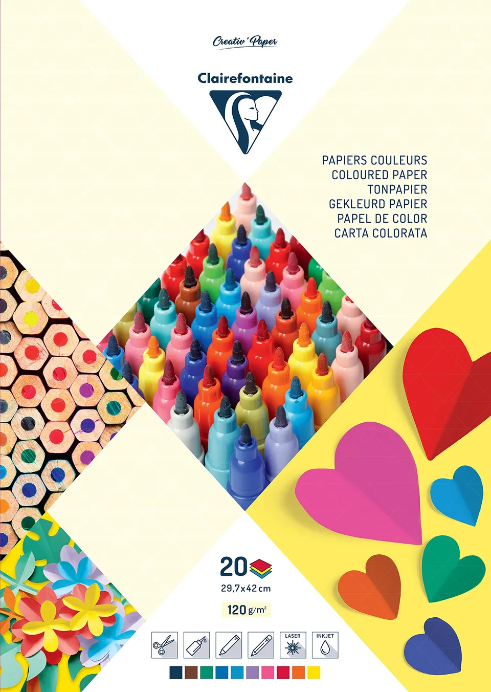 clairefontaine-back-to-basics-bloc-a3-couleur-20-feuilles-120g image 1