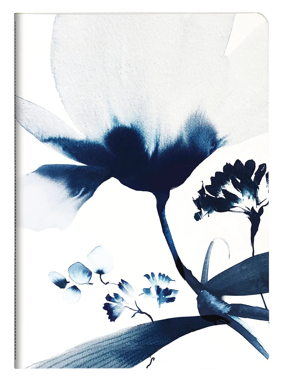 clairefontaine-inkebana-115926c-carnet-cousu-a5-floral-bleu image 1