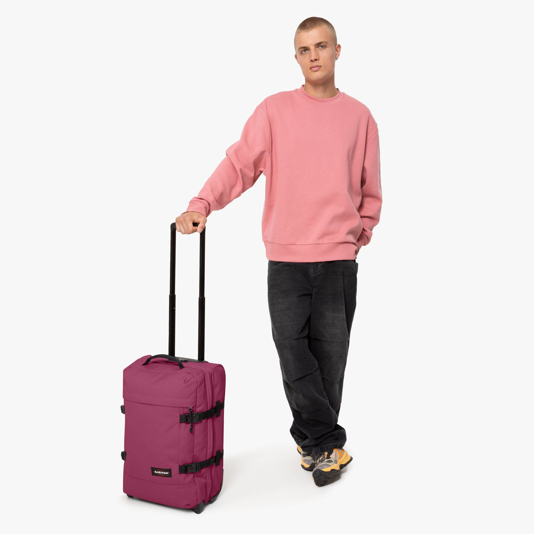eastpak-tranverz-s-valise-cabine-wine-burgundy-2-roues-tsa image 4
