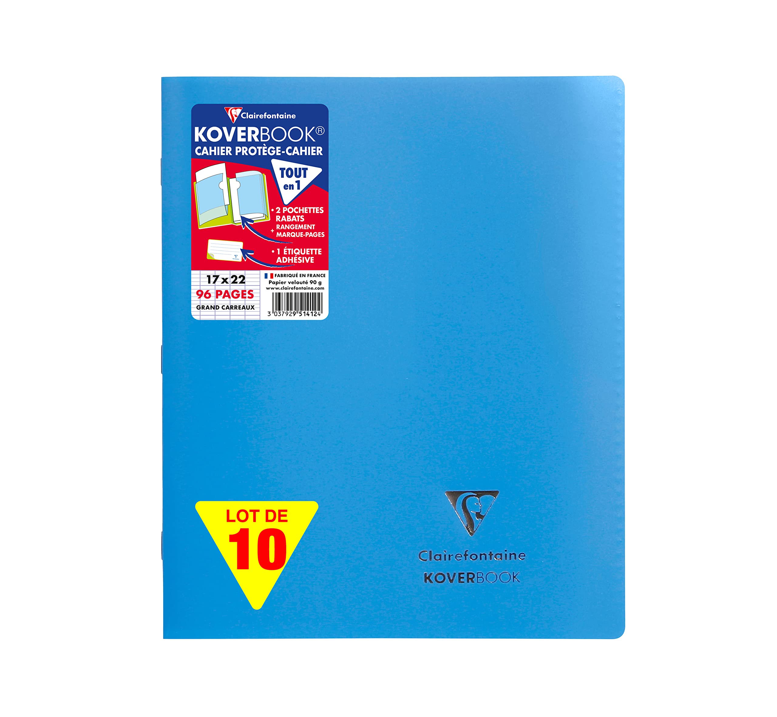 clairefontaine-koverbook-cahier-agraf-17x22-vert-96p image 6