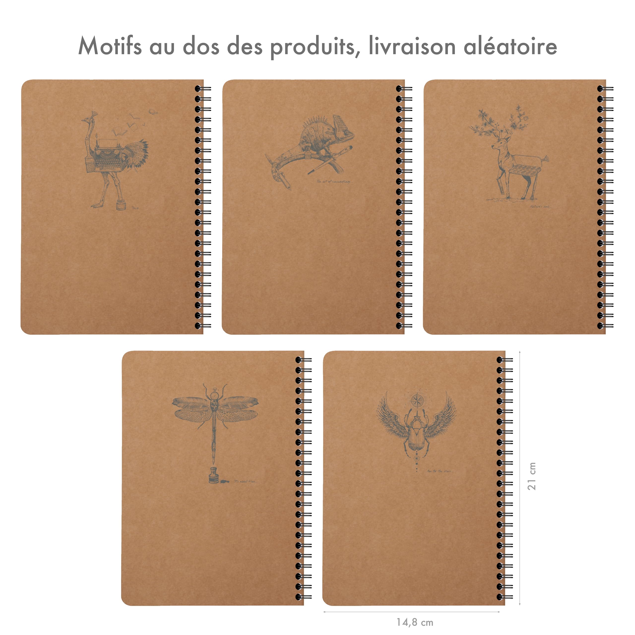 clairefontaine-flying-spirit-carnet-spirale-a5-kraft-brun-lign image 2