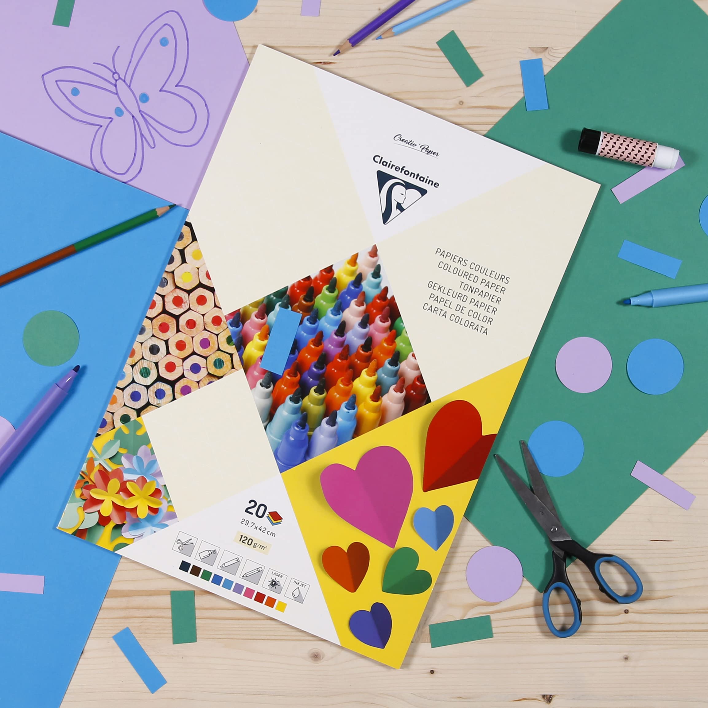 clairefontaine-back-to-basics-bloc-a3-couleur-20-feuilles-120g image 5