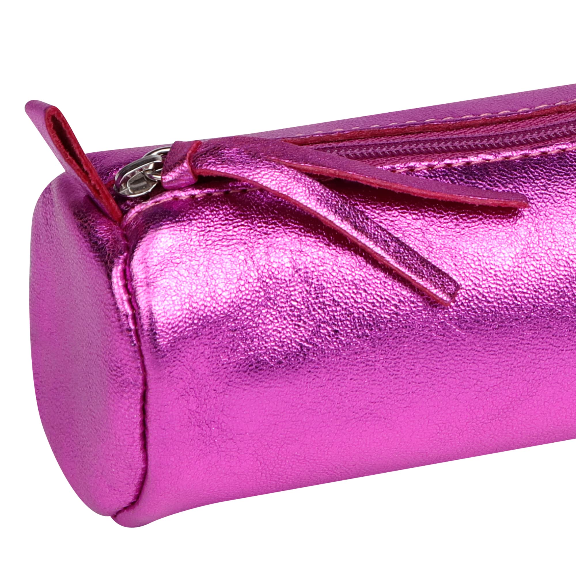 clairefontaine-age-bag-8713c-trousse-ronde-cuir-fuchsia-22-cm image 4