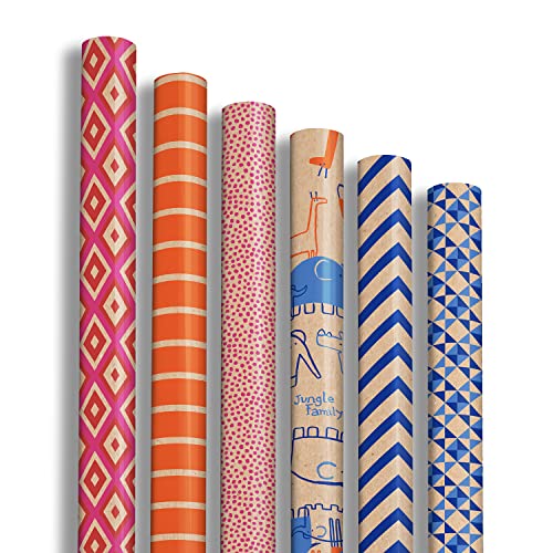 clairefontaine-tulip-paper-papier-cadeau-kraft-g-om-trique-12-rouleaux image 8