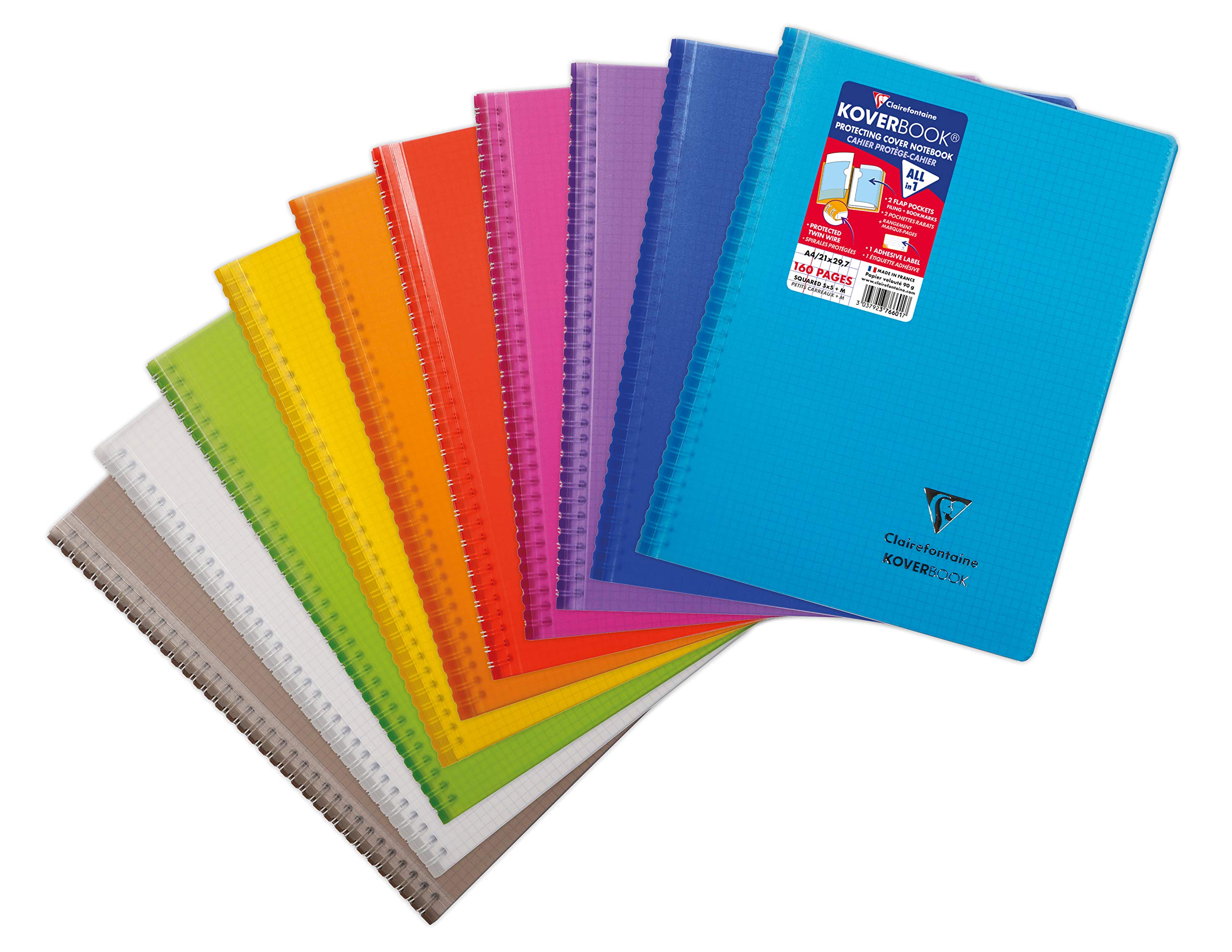clairefontaine-koverbook-376601c-cahier-spirale-a4-160-pages image 1