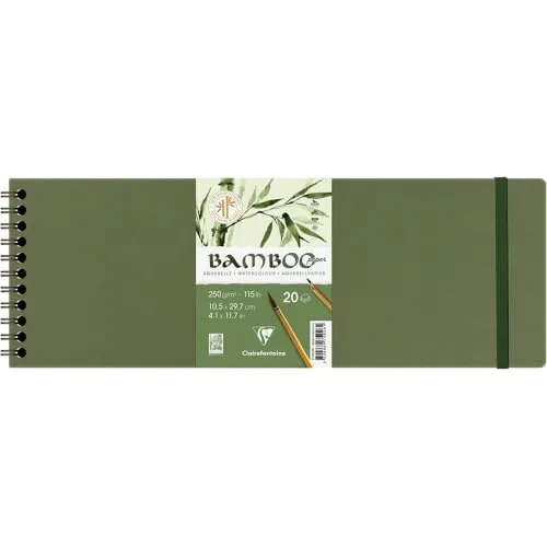 clairefontaine-painton-album-aquarelle-bamboo-29-7x10-5-lot-de-4 image 1