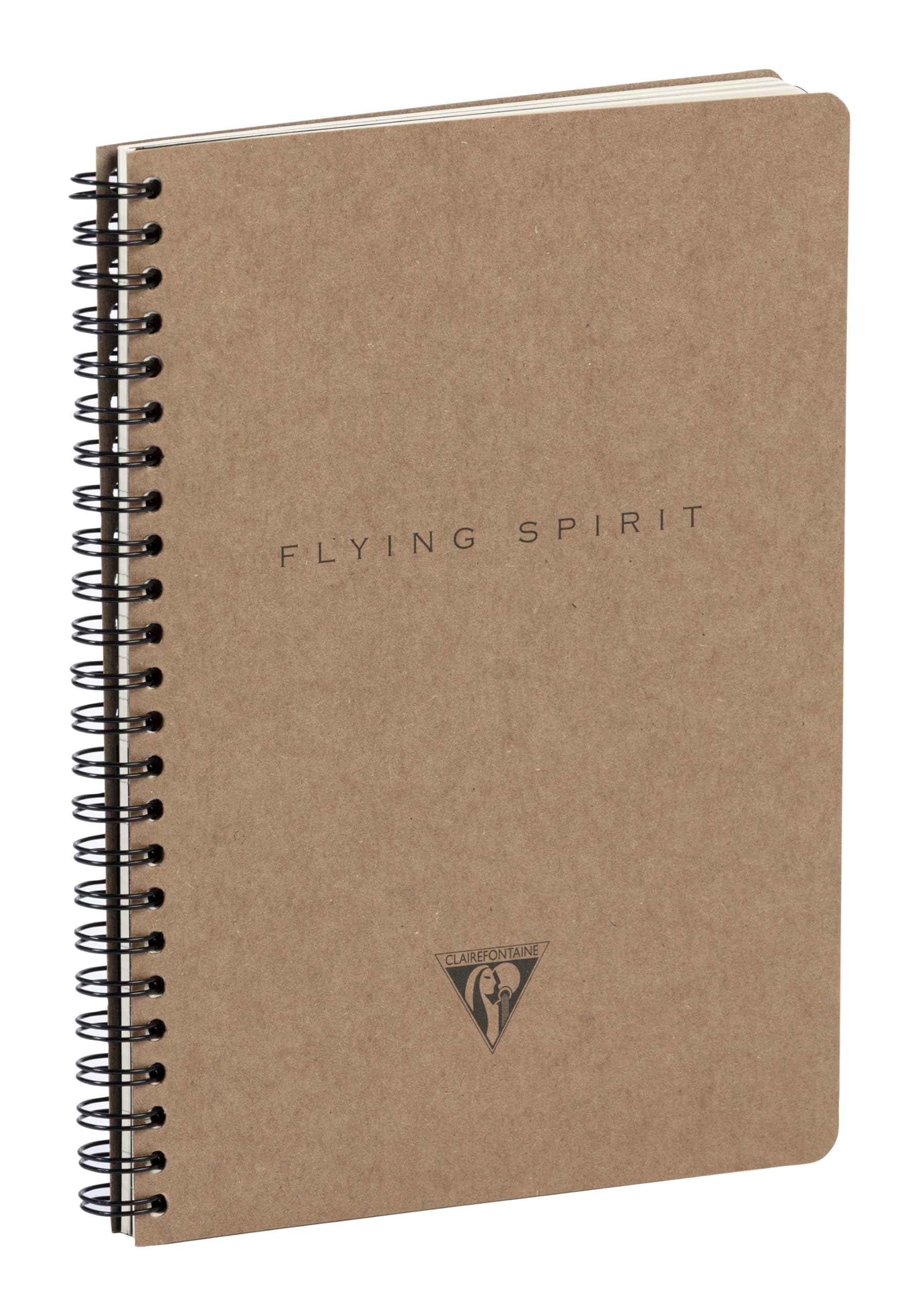 clairefontaine-flying-spirit-carnet-spirale-a5-kraft-brun-lign image 1