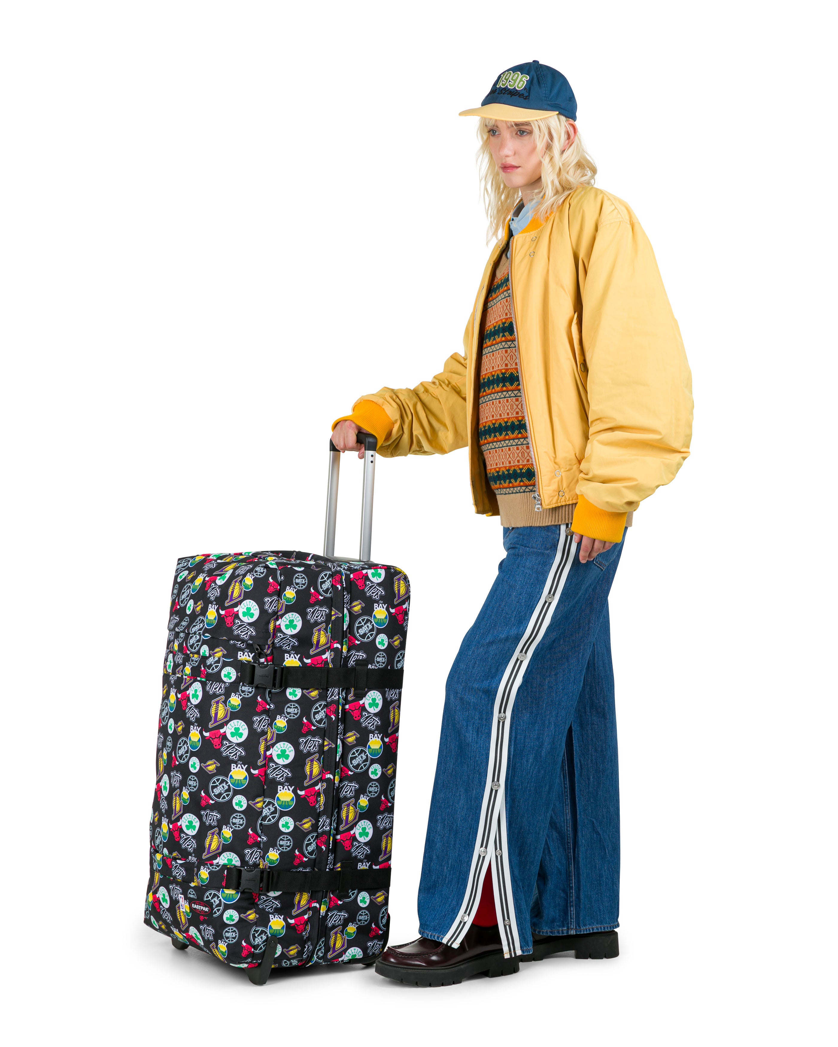 eastpak-transit-r-l-valise-nba-team-pattern-noire-tsa image 7